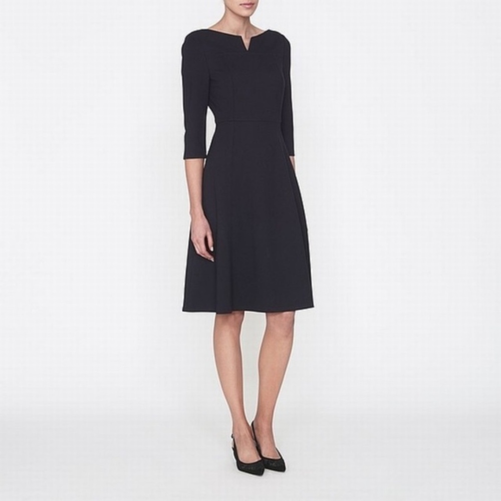 LK Bennett Chic Navy A-Line Dress Size 8 EUC